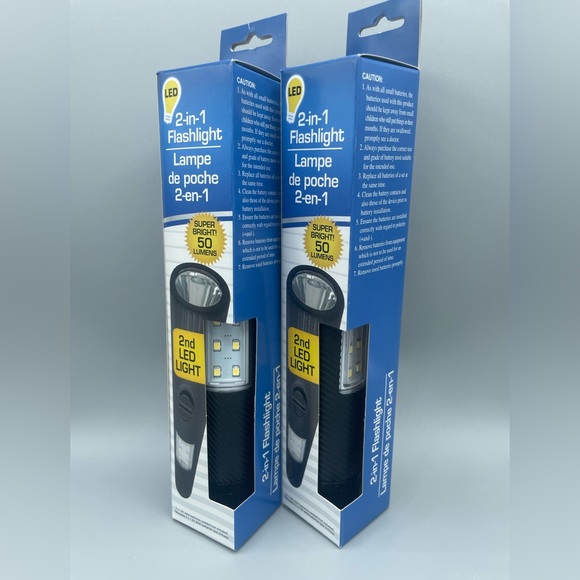 Generic LED 2-in-1 Flashlight with Second Side Panel Light—SET OF TWO (2) - Picture 3 of 3